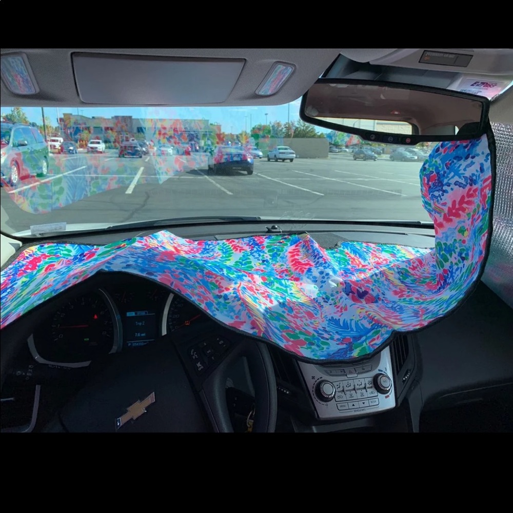 lilly inspired car sunshade